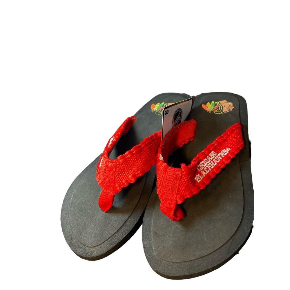 Chicago Blackhawks flip flops‎